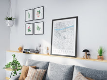 Lade das Bild in den Galerie-Viewer, Heidelberg Stadtplan/Straßennetz Poster (weiß)