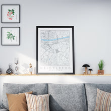 Lade das Bild in den Galerie-Viewer, Heidelberg Stadtplan/Straßennetz Poster (weiß)