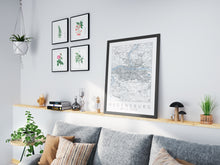 Lade das Bild in den Galerie-Viewer, Regensburg Poster Stadtplan/Straßennetz (weiß)