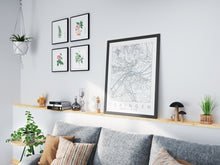 Lade das Bild in den Galerie-Viewer, Tübingen Poster Stadtplan/Straßennetz (weiß)