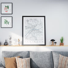 Lade das Bild in den Galerie-Viewer, Tübingen Poster Stadtplan/Straßennetz (weiß)