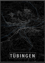 Lade das Bild in den Galerie-Viewer, Tübingen Poster Stadtplan/Straßennetz (schwarz)
